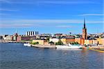 Stockholm. View of Island Riddarholmen from Sodermalm