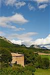 Farmhouse Surrounded by Fields in the French Alps