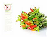 Fresh chili isolated on white