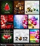 Amazing Collection of Christmas Flyers: 9 stunning background for Seasonal Greetings .
