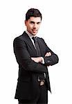 Studio portrait of a young businessman isolated over a white background