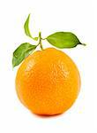 Ripe tangerine isolated on a white background