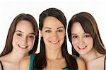 Studio Portrait Of Three Young Women