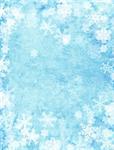 Vertical background of blue color with snowflakes