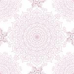 Decorative seamless pattern with round vintage frames (vector)