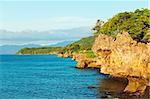 Beautiful seascape. Stone on the foreground. Philippines