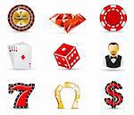 Gambling and casino icons