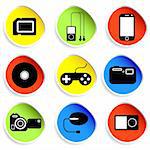 Icon set of electronic gadgets