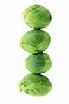 Brussel Sprouts on White Background