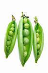 Sugar Snap Peas on White Background