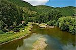 River at the Bottom of Canyon in the French Alps