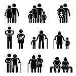 A set of people pictogram representing family.