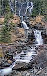 Tangle Waterfall Alberta Canada Jasper Highway cascade