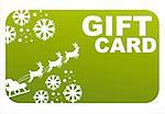 green christmas gift card