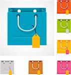 Detailed shopping bag in different colors