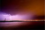 Lightning strikes during electrical storm