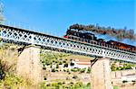 steam train in Douro Valley, Portugal