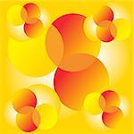 abstract yellow circles background vector illustration