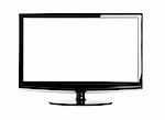 Modern lcd TV isolated over a white background