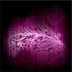 eps 10, vector background with abstract floral element and stripes