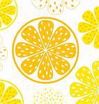 Light and fresh yellow lemon pattern or texture. Vector