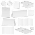 Set of different paper objects, vector eps10 illustration
