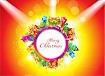 abstract christmas banner with spot light vector illustration