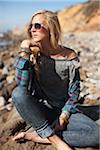 Woman at the Beach, Palos Verdes, California, USA