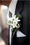 Close-Up of Boutonniere on Groom's Lapel