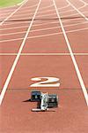 Starting block on running track