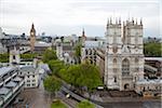 UK, London, Cityscape with Westminster Abby in foreground