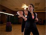 USA, Utah, Draper, Woman exercising in gym
