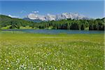 Karwendel Mountains and Geroldsee, Garmisch-Partenkirchen, Werdenfelser Land, Upper Bavaria, Germany