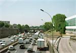 Four-lane highway, high angle view, blur