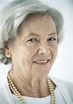Elderly woman smiling, portrait