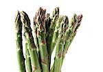 Green asparagus tips, close-up