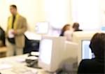 People in office, blurred