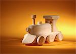 Child's wooden train engine