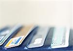 Credit cards in wallet, close-up