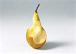Half-eaten pear