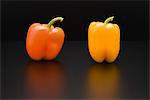 Orange and yellow bell peppers