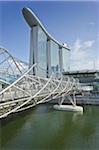 Helix Bridge and Marina Bay Sands, Singapore