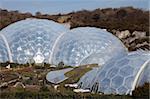 Biomes à l'Eden Project, St Austell, Cornwall, Angleterre, Royaume-Uni, Europe