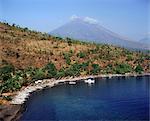 View of Hamed Beach, East Bali, Indonesia, Southeast Asia, Asia