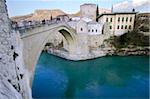 Stari Most Brücke, Mostar, UNESCO World Heritage Site, Bosnien, Bosnien-Herzegowina, Europa