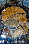 Byzantine architecture of Aya Sofya (Hagia Sophia), constructed as a church in the 6th century by Emperor Justinian, a mosque for years, now a museum, UNESCO World Heritage Site, Istanbul, Turkey, Europe