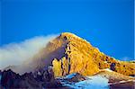 Cloud blowing off the summit of Aconcagua 6962m, highest peak in South America, Aconcagua Provincial Park,Andes mountains, Argentina, South America