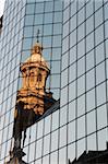 Réflexion cathédrale, Plaza de Armas, Santiago, Chili, Amérique du Sud