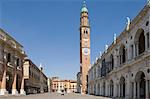 La Piazza dei Signori et le XVIe siècle Basilique palladienne, Vicenza, Vénétie, Italie, Europe