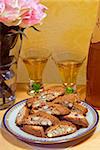 Biscotti di Prato (biscuits of Prato) (cantuccini), traditional almond biscuits, Prato, Tuscany, Italy, Europe